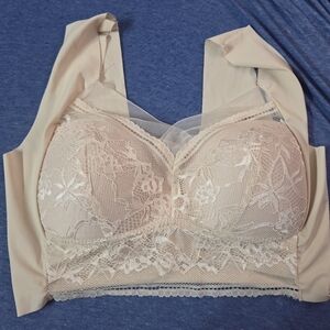 Beige Bra (No Underwire) Size L